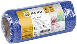 HEKU 30344-18: Decoratieve textielvezel, blauw, 5m x 12cm