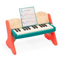 B. toys houten piano met liedboek, piano houten speelgoed, muziekspeelgoed, muziekinstrument om piano te leren spelen, voor kinderen vanaf 3 jaar