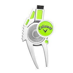Callaway 4-in-1 Too Ferramenta de reparação de Divot 4 em 1, unissexo, prateado/verde, tamanho único