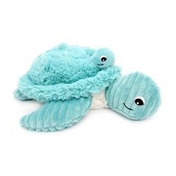 LES DÉGLINGOS PTIPOTOS by Salvenou Tortuga Mamá/Bebe Azul Aqua – Peluche de bebé Suave – Idea de Regalo de Nacimiento – 29 cm