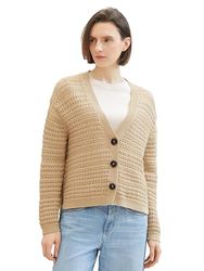 TOM TAILOR Gebreid vest voor dames, 11485 - Sandy Beige, 3XL