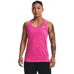 Under Armour Tech Twist Tank Top Chaqueta, Rebel Pink Pink Elixir Metallic Silver, M para Mujer