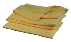 Gözze - Set de 4 toallas de invitados, Suave y absorbente, Algodón, 30 x 50 cm - Dorado