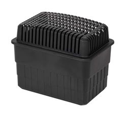 WENKO Déshumidificateur avec bloc de granulés de 1 kg - Idéal pour salle de bain, garage, cave - Rechargeable - Noir - 24 x 16 x 15,5 cm