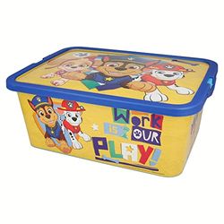 Stor Rangement DÉCORÉE. CAPACITÉ DE 13 litres.| BOÎTE CLICKPAW Patrol Boy Plain SCATOLA PORTAOGGETTI, Caricature, 02545, Multicolore, Mediano