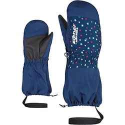 Ziener Levi As, Guanti da Sci/Sport Invernali, Impermeabili, Traspiranti Bambina, Stampa Fiocco di Neve, 92cm