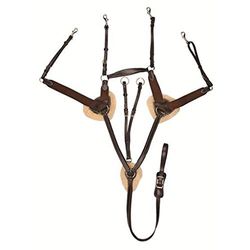 HKM Sports Equipment Tapis Avant avec Martingal, recouvert de Fourrure d'agneau Marron, Poney Avant 4154 S