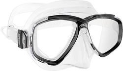 Cressi Perla Mask - Separate Glass Mask for Fishing, Freediving, Snorkelling and Diving, Unisex Adult, Transparent/Black