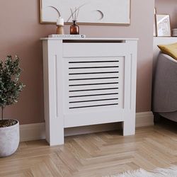 Vida Designs Milton radiatorskydd, modern, vitlackerat skåp av medeltjock fiberplatta, liten