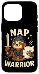 Sloth Sleep Warrior Grafica Divertente Umorismo pigro Custodia per iPhone 16 Pro