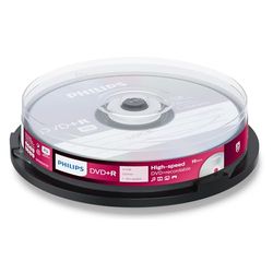 Philips Dvd+R 16X 120M 4 7Gb Cf.10 Campana