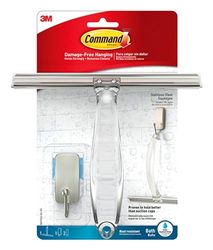 Command Baddouche Kleine waterbestendige lijm, satijn nikkel, 0,5 kg capaciteit, 1 rakel, 1 haak, 2 strips, BATH32-SS-ES Caddy, 0