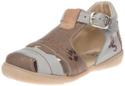 Noël Mini Tribal - Sandalias de piel de cerdo niño, color marrón, talla 21