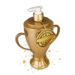 Accentra Dozownik mydła w kształcie pucharu, mydło do rąk WORLD's Best o wyglądzie trofeum, z 470 ml mydła do rąk w dozowniku, mydło w płynie, zapach: White Tea, pomysł na prezent dla mamy, taty