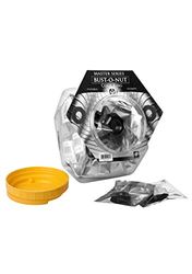 XR Brands - Master Series - goudvisglas met schroefvormige 50 penisringen - zwart