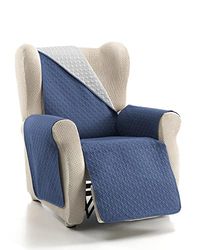 CUBRE SOFA BICOLOR REVERSIBLE RUBI 1 PLAZA GRIS/AZUL