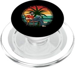 Palma, playa, océano, frío y sol PopSockets PopGrip para MagSafe