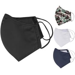 Iron Mountain 5 Pack 3 Layer Polyester Cotton Nano Mesh 30 x Washable 3 Maanden Wear Anti penetratie waterafstotende Face Mask, Black