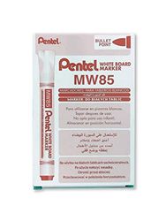 Pentel - Marcador económico para pizarra blanca. Color rojo. - Pack de 12