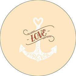 Bonateks, Round Digital Printed Mouse Pad, Non-Slip Base, for Office and Home, Diameter:22cm