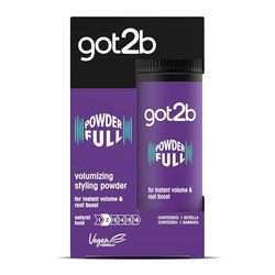 Got2B Pó texturizante volume Powderful (1 x 10 g), pó de volume instantâneo, pó para o cabelo de fixação média, texturizador de cabelo com acabamento natural