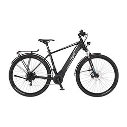 Fischer Terra 5.0i, Bicicletta elettrica per Uomo e Donna | RH Ebike con Motore Centrale 50 NM | Batteria 36 V nel Telaio E-Bike ATB, Nero Opaco, Rahmenhöhe 51 cm