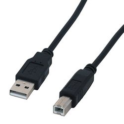 MCL MC922ABE-3M/N 3 m Compatible USB 2.0 A to B Plug Cable - Black