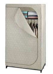 WENKO Armário com prateleira Balance - guarda-roupa móvel, armário dobrável, polipropileno, 90 x 160 x 50 cm, taupe