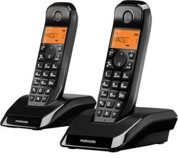 Motorola Voice - S1202 Digitale draadloze telefoon S12-serie met oproepblokkering en 'Niet storen', handsfree luidspreker, telefoonboek voor maximaal 50 namen en nummers, helder scherm