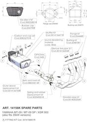 LeoVince - Supporto di scarico per Yamaha XSR 900 anno di costruzione 2016