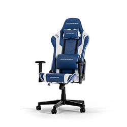 DXRacer PRINCE L Azul & Blanco PVC Cuero La Silla de Gaming