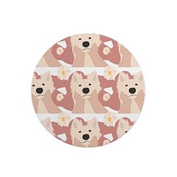 Questo Casa, Round Digital Printed Mouse Pad, Non-Slip Base, for Office and Home, Diameter:22cm