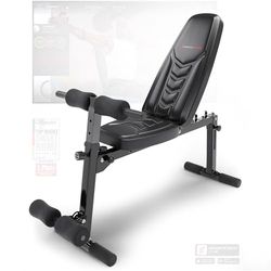 Sportstech BRT500 - Banco de pesas ajustable 50 en 1 con diseño premium de material acolchado de EVA, banco de entrenamiento plegable, patas antideslizantes, asas para flexiones