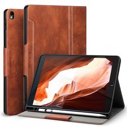Antbox iPad Pro 10.5 hoesje 2017 / iPad Air 3 (10.5) 2019 met ingebouwde Apple Pencil houder Auto Sleep/Wake-functie PU lederen smart cover voor iPad Pro 10.5 inch 2017 (bruin)