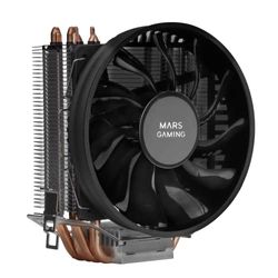 MarsGaming MCPUBK, CPU-kylfläns, 4 HCT värmeledning, 160 W TDP, ultratyst PWM 11 cm fläkt, svart