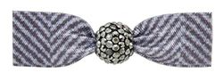 EMI JAY Elastique Blanc Léopard avec Bille Strass Blanc