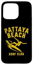 Pattaya Beach Thailand Surf Club Surfer Distressed Design Case for iPhone 15 Pro Max