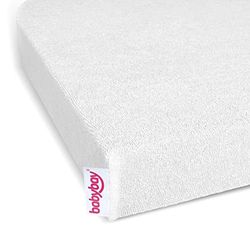 Babybay Lençol-capa de pelúcia para o modelo original, branco, 81 x 43 cm