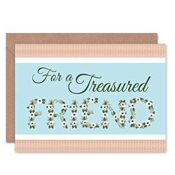 Wee Blue Coo CARD GREETING FRIENDSHIP FRIEND TREASURED LOVE PRESENT GIFT