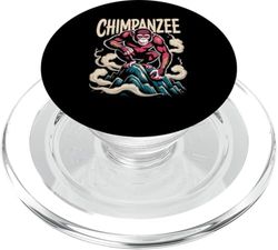 Chinese Traditional Art Chimpanzee Chimpanzees PopSockets PopGrip para MagSafe