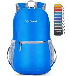 ZOMAKE Sac a Dos Pliable Ultra Léger Sac à Dos De Randonnée Petit Packable Daypack 20L Pour Femme Homme Sports Et Plein Air(Bleu Foncé)