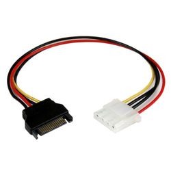 1FT StarTech SATA 15-stifts hona till LP4 manlig strömkabeladapter