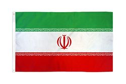 AZ FLAG - Iransk flagga - 90 x 60 cm - lättviktig polyester - iransk flagga med integrerade metallöglor - 40 g