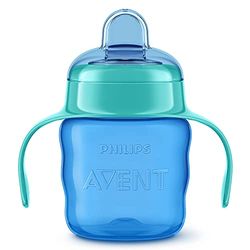 Philips Avent Vaso Boquilla Blanda, Color Azul/Verde, 200 ml, 1 Unidad (Paquete de 1)