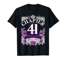 Womens Chapter 41 Fabulous Since 1984 41st Birthday Design Maglietta