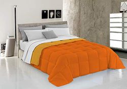 Italienska Bed Linen Vintertäcke Elegant, Mikrofiber, Orange/Gul, 1 Square