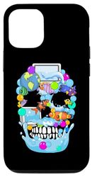 Carcasa para iPhone 12/12 Pro Frutiger Aero Aesthetic Tech Skull Computer Fish