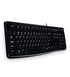Logitech K120 Wired Keyboard, QWERTY Greek Layout - Black