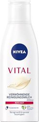 NIVEA Vital, latte detergente per la pelle matura, rimuove accuratamente il trucco e lo sporco della pelle, delicato latte detergente (200 ml)