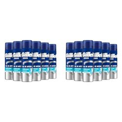 Gillette Series Gel De Afeitar Refrescante Con Eucalipto Para Hombre, Piel Sensible, Contra Cortes, Ardor, Escozor, Enrojecimiento Y Tirantez, 200ml x6 (Paquete de 2)